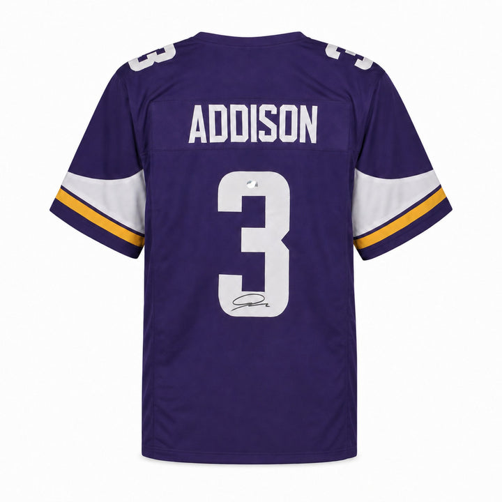 Minnesota Vikings Jordan Addison Signed Purple Jersey Beckett BAS QR