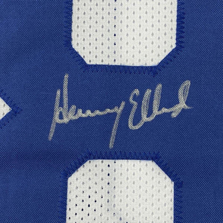 FRAMED Autographed/Signed HENRY ELLARD 33x42 Los Angeles White Jersey JSA COA