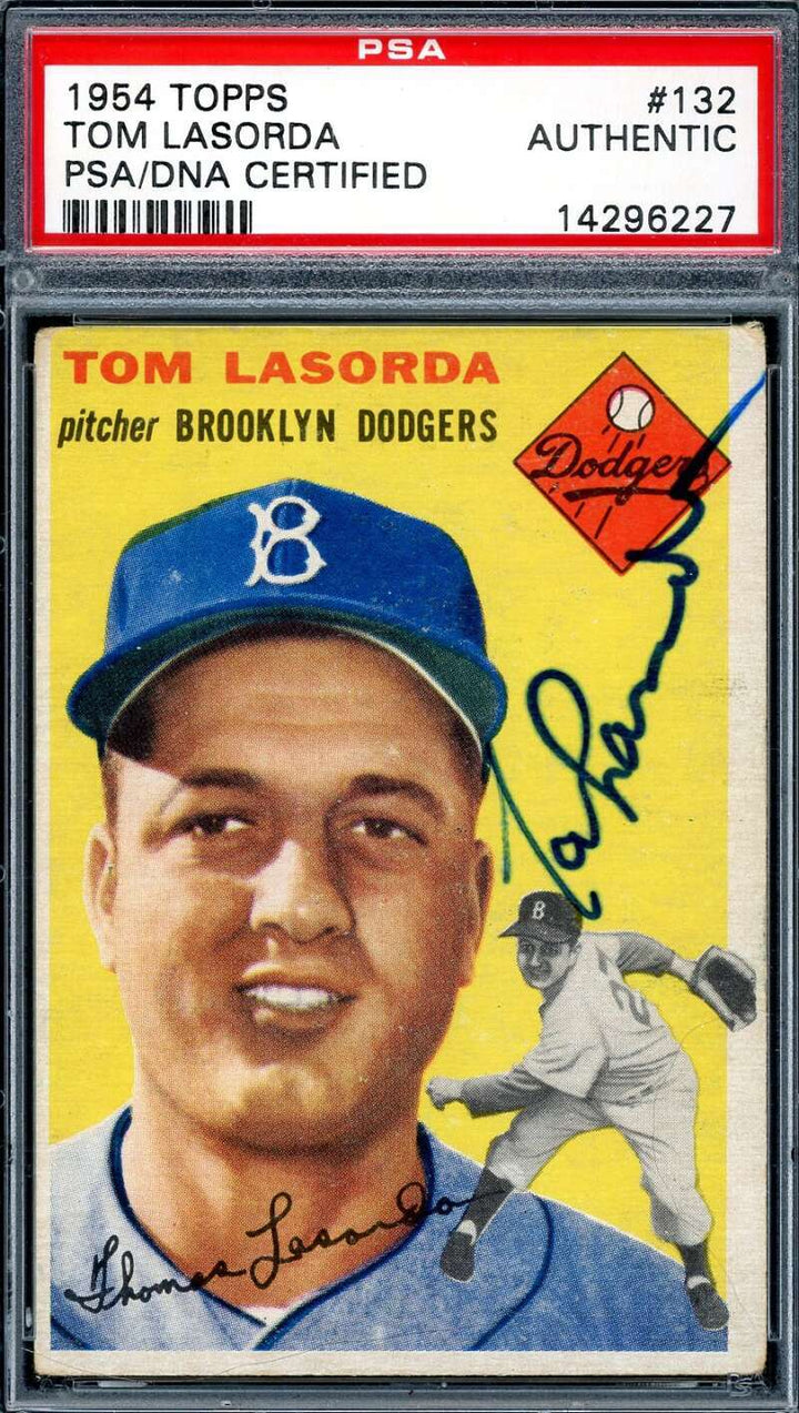 Tom Lasorda PSA DNA Signed 1954 Topps Autograph
