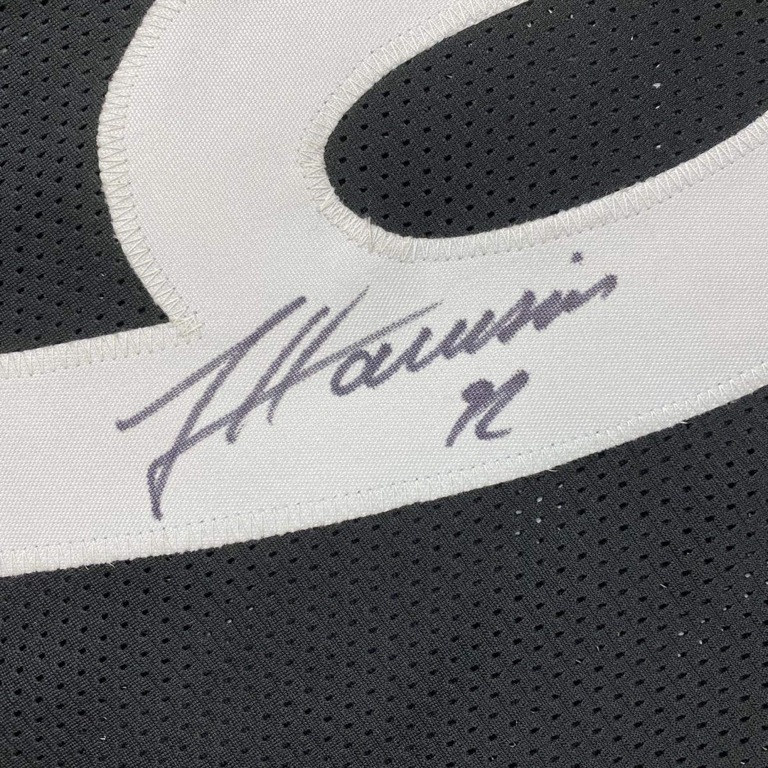 Autographed/Signed JAMES HARRISON Pittsburgh Black Jersey Beckett COA
