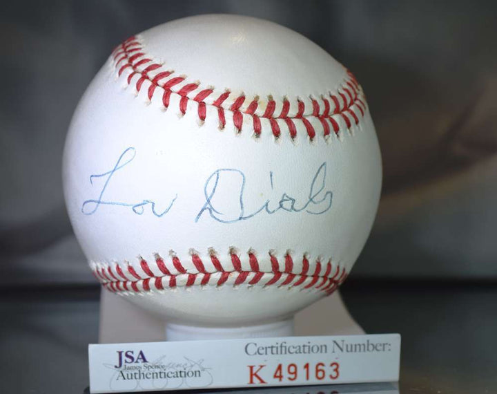 Lou Dials Signed Jsa National League Baseball  Authenticated Autograph
