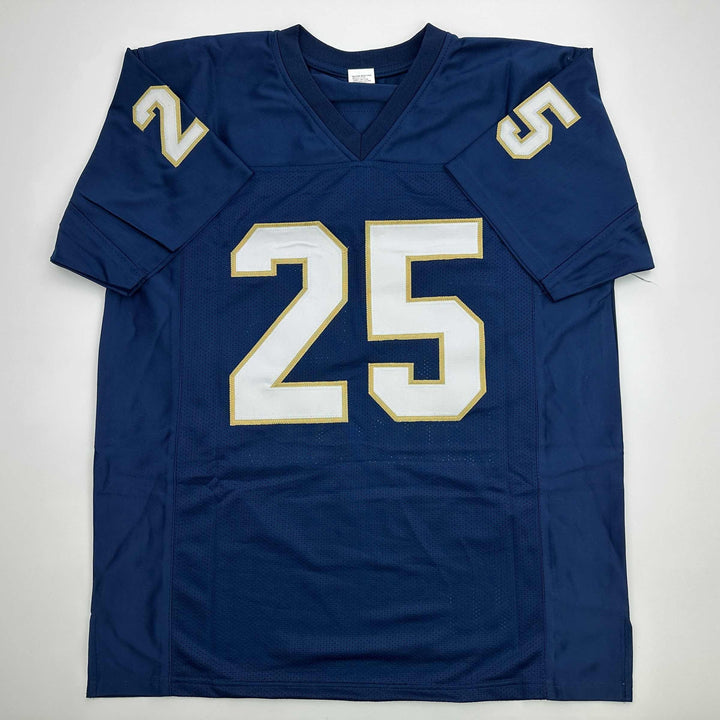 Facsimile Autographed Raghib Rocket Ismail Notre Dame Reprint Jersey Men's XL