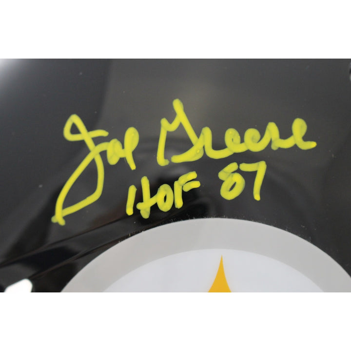 Joe Greene Autographed Pittsburgh Steelers Authentic TB Helmet Beckett WIT 56955