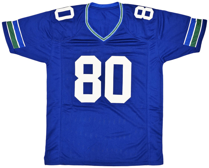 Seattle Seahawks Steve Largent Signed Blue Jersey "HOF 95" MCS Holo