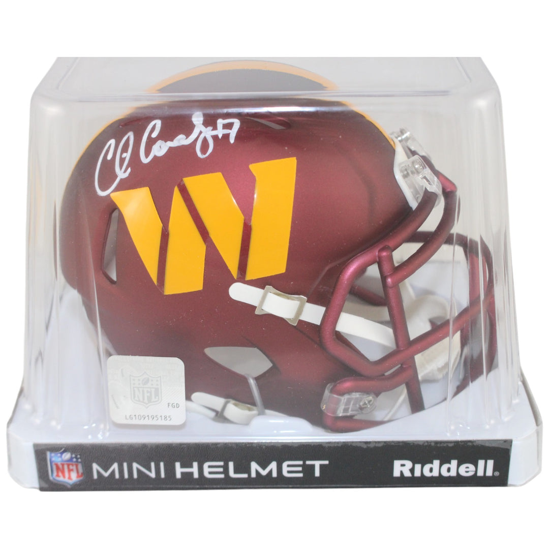 Chris Cooley Autographed Washington Commanders Mini Helmet Beckett Witness 52880
