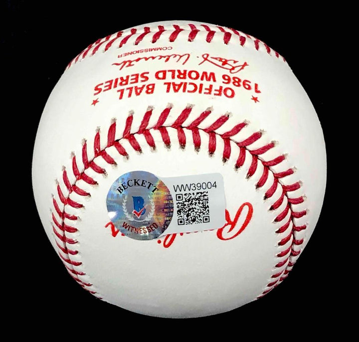 Darryl Strawberry signed Mets 1986 World Series Baseball BAS Beckett Witnessed