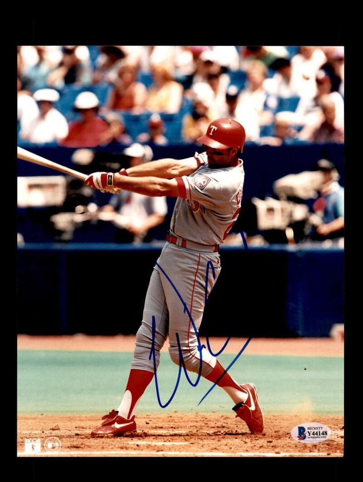 Will Clark Beckett BAS Signed  8x10 Photo Autograph Rangers