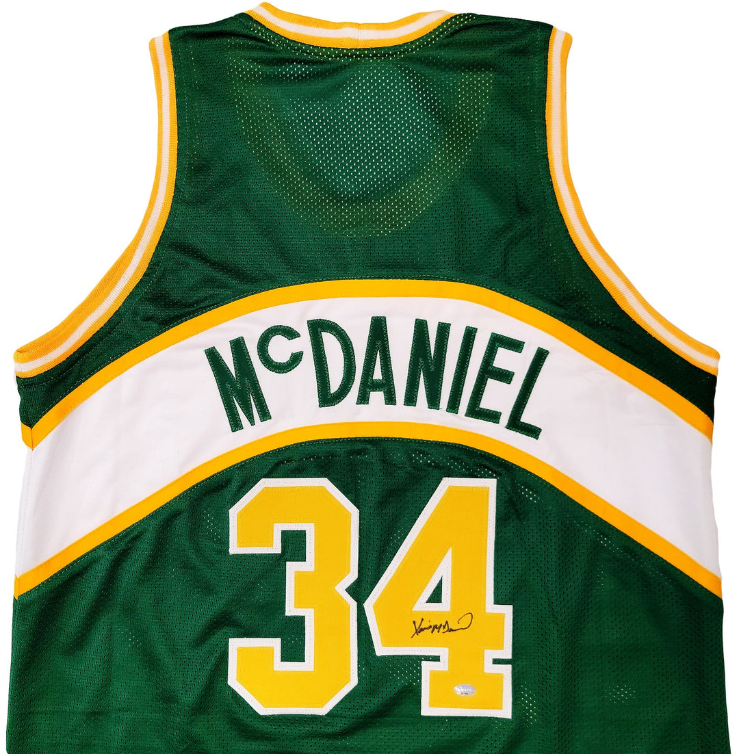 Seattle Supersonics Xavier McDaniel Signed Green Jersey MCS Holo