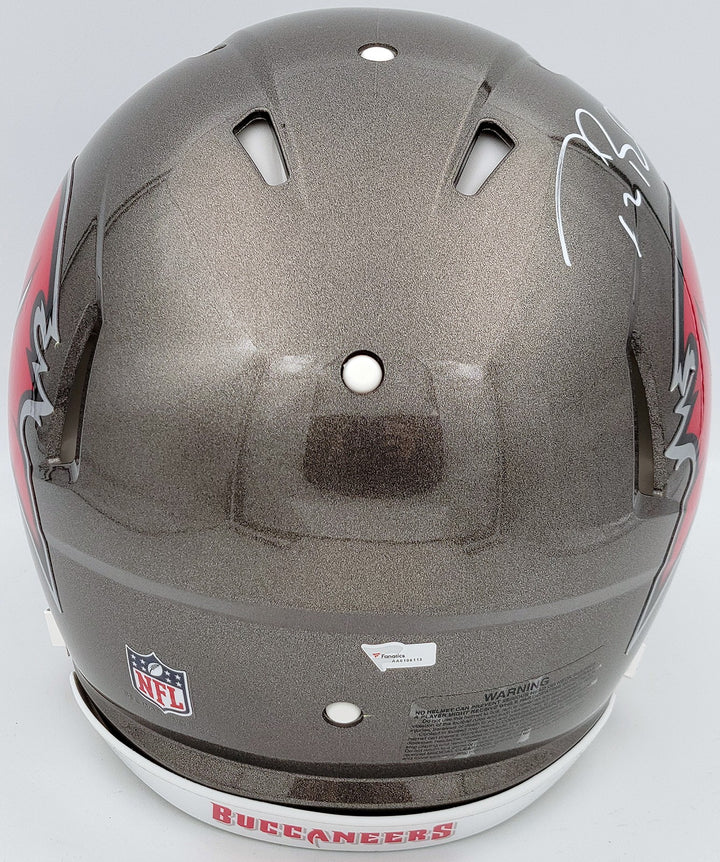 Tom Brady Signed Buccaneers Gray Full Size Authentic Speed Helmet Fanatics Holo