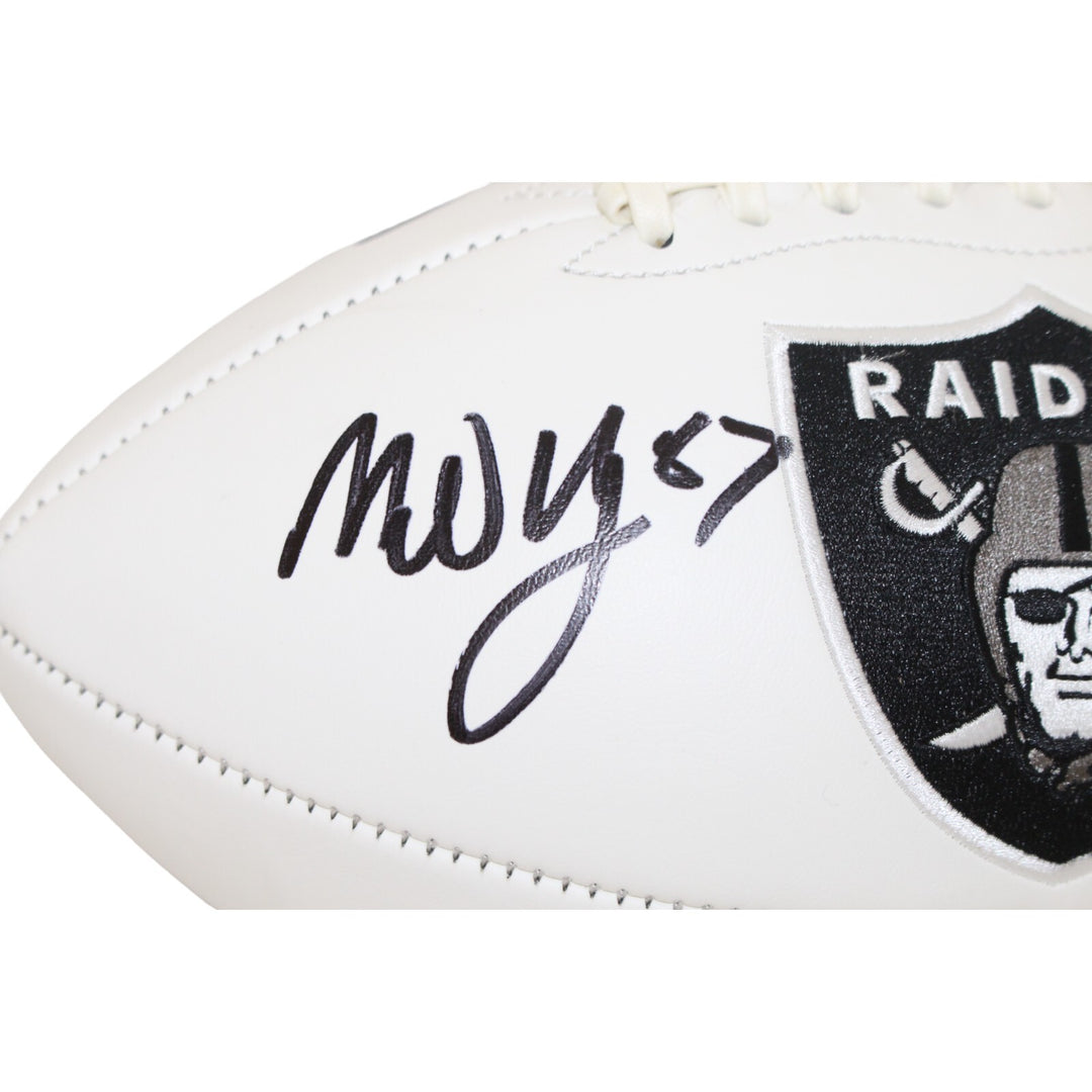 Michael Mayer Signed Las Vegas Raiders Logo Football Beckett 43081