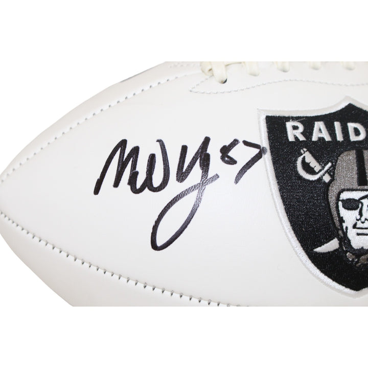 Michael Mayer Signed Las Vegas Raiders Logo Football Beckett 43081