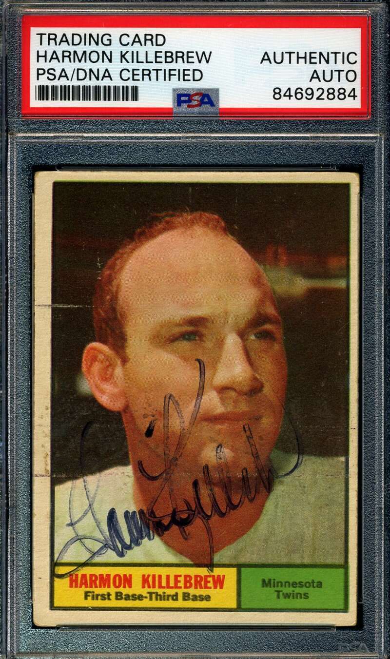 Harmon Killebrew PSA DNA Signed 1961 Topps Autographed