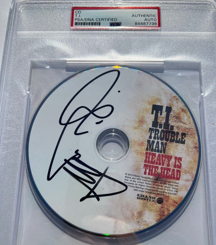 T.I. SIGNED TROUBLE MAN HEAVY IS THE HEAD CD ALBUM TI TIP HARRIS PSA/DNA