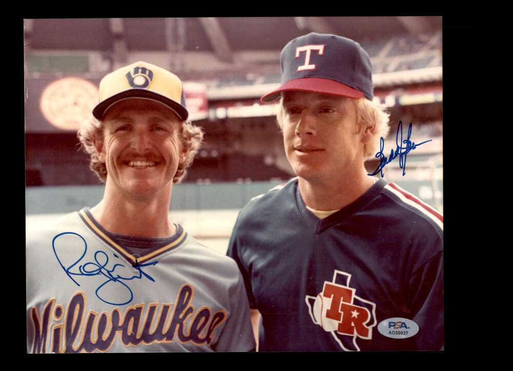 Robin Yount Buddy Bell PSA DNA Signed 8x10 Photo Autograph
