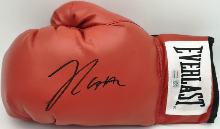 Julio Cesar Chavez Sr. Signed Red Glove LH (Smudged) TriStar Holo #8113515