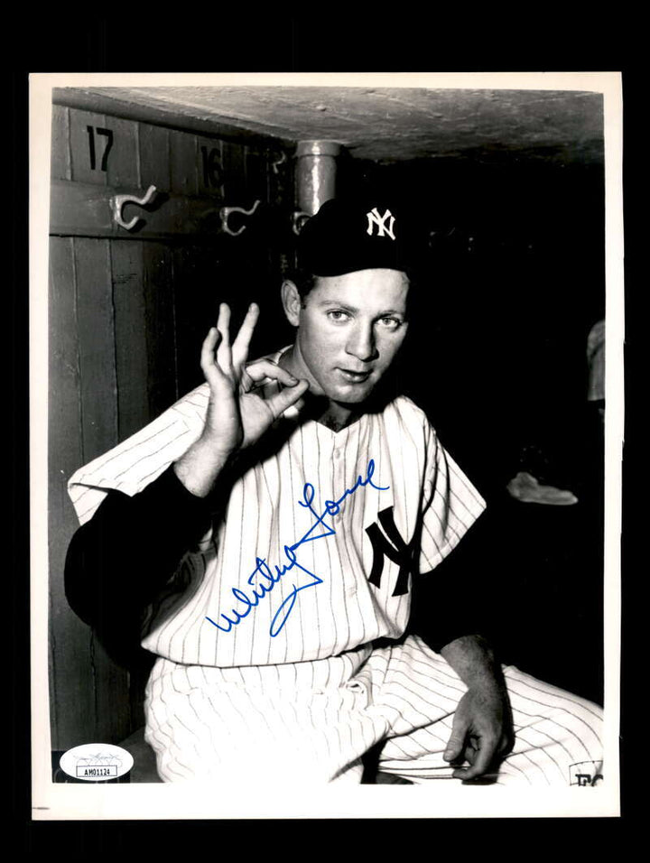 Whitey Ford JSA Coa Signed  8x10 Photo Autograph Yankees