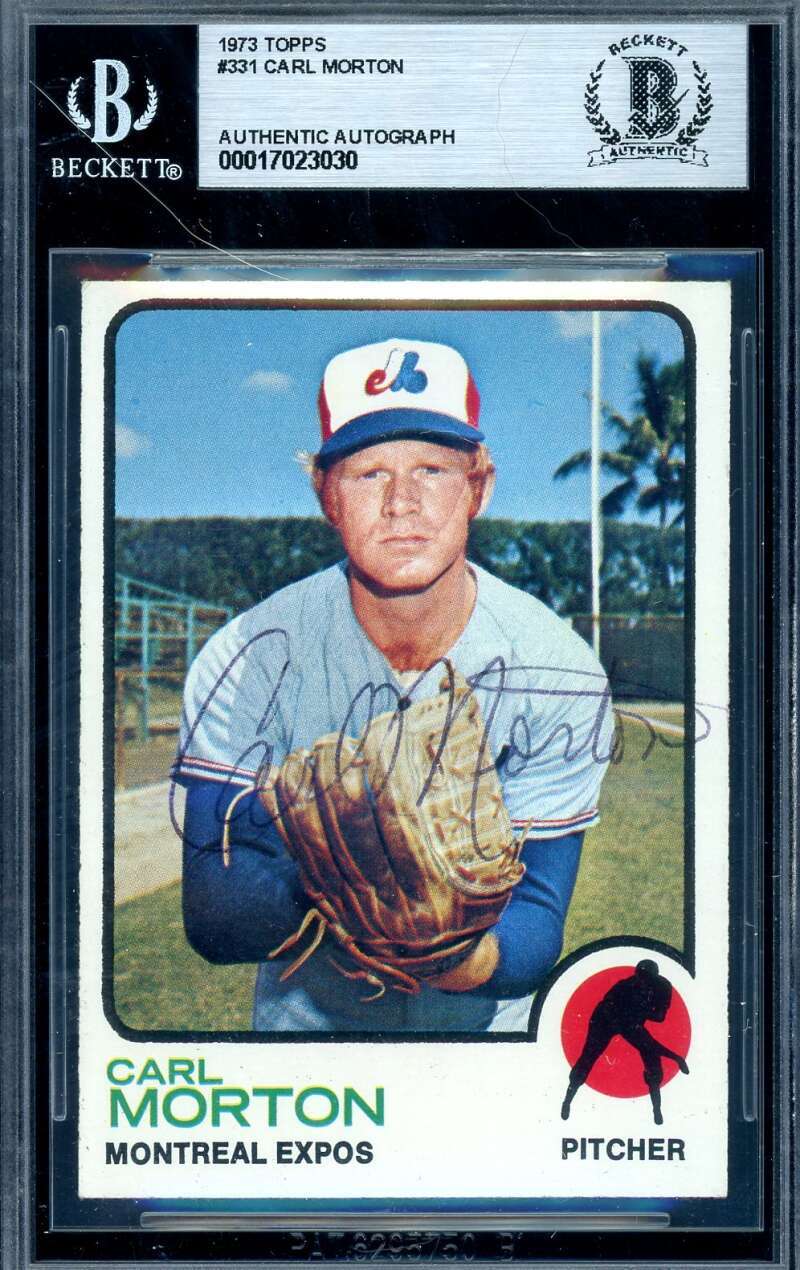 Carl Morton Beckett BAS Signed 1973 Topps Autograph