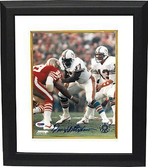Dwight Stephenson signed Miami Dolphins 8x10 Photo Custom Framed- PSA DNA Holo