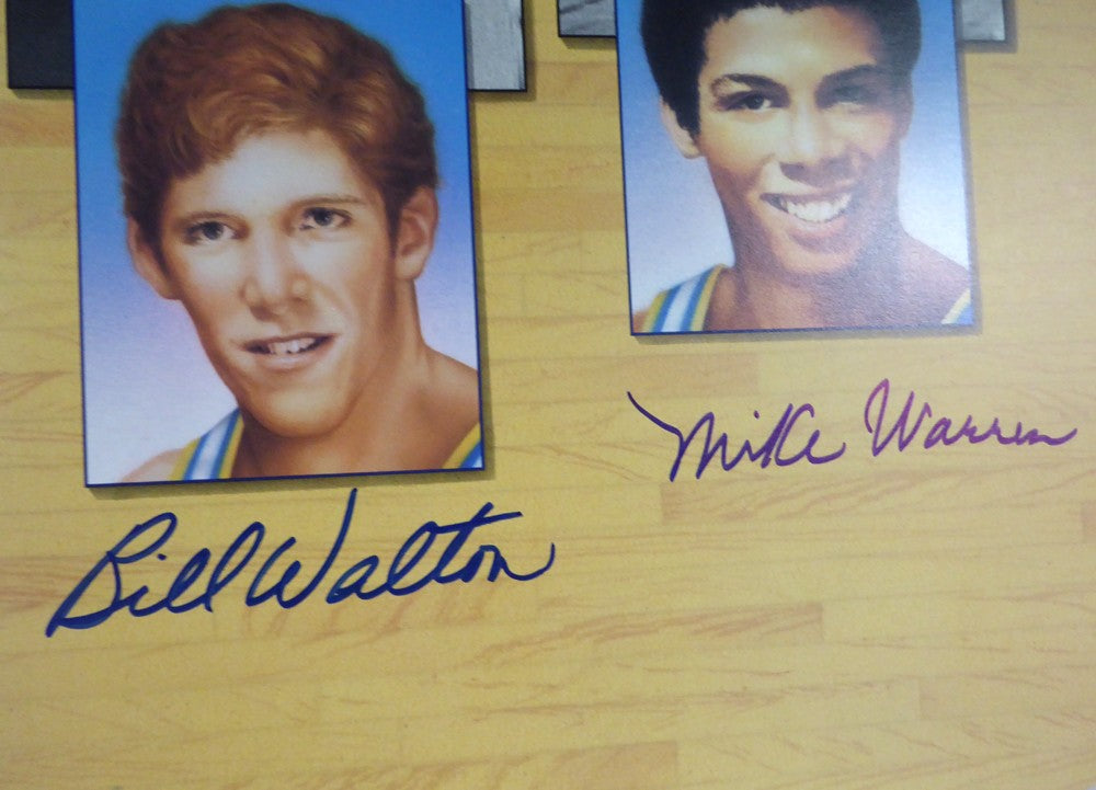 UCLA Bruins Legends Auto Lithograph 7 Sig Kareem Abdul-Jabbar Wooden Bill Walton