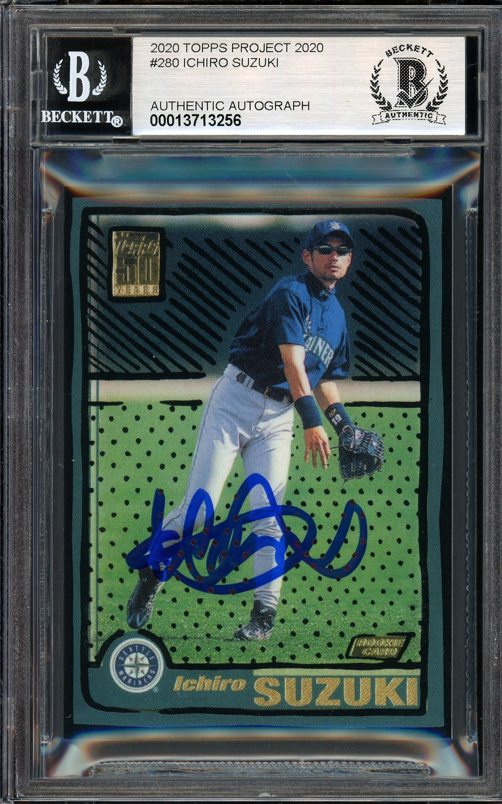 Ichiro Suzuki Auto Topps Project 2020 Joshua Vides Card 280 Auto 10 #/10 Beckett