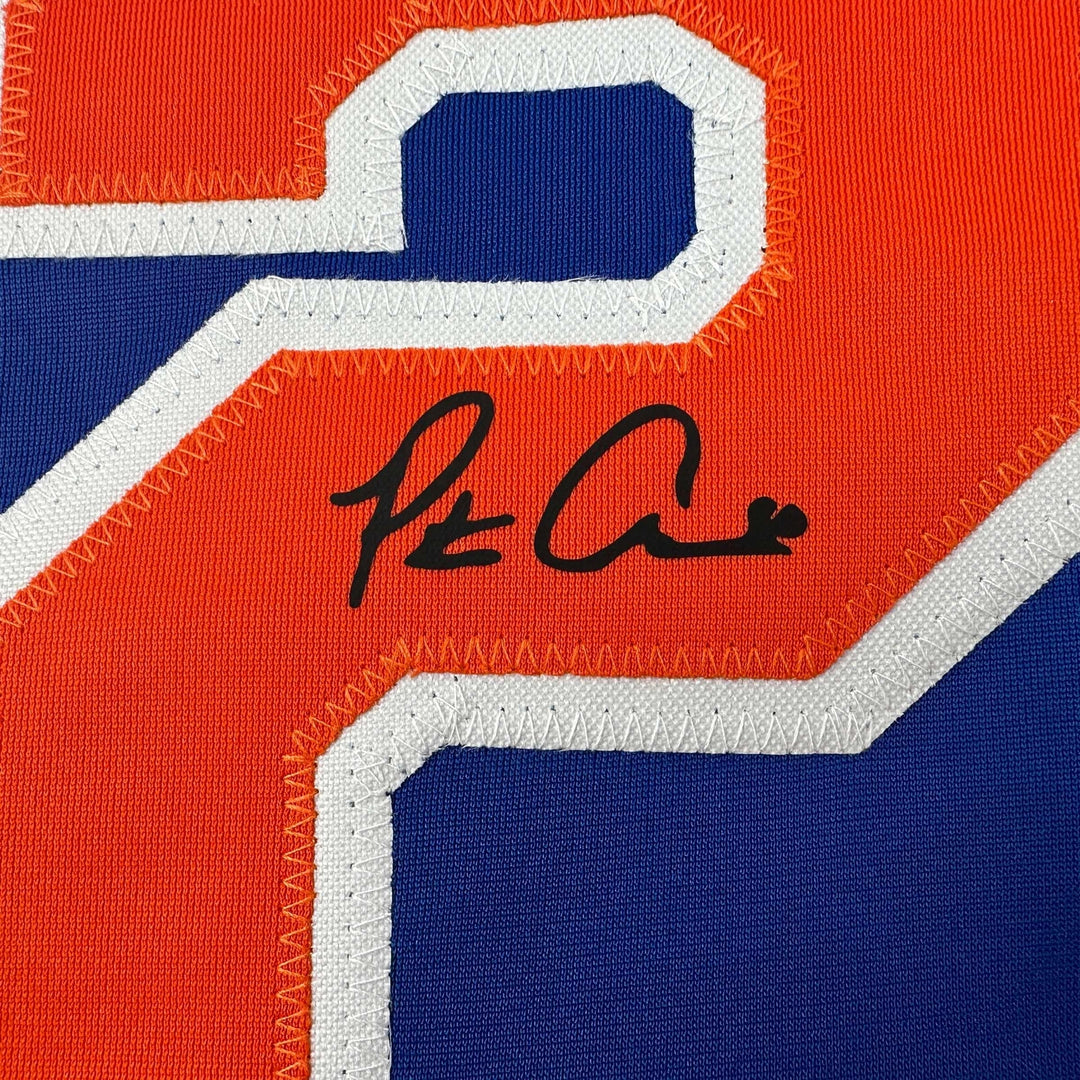 Facsimile Autographed Pete Alonso New York Blue Reprint Auto Jersey Men's XL