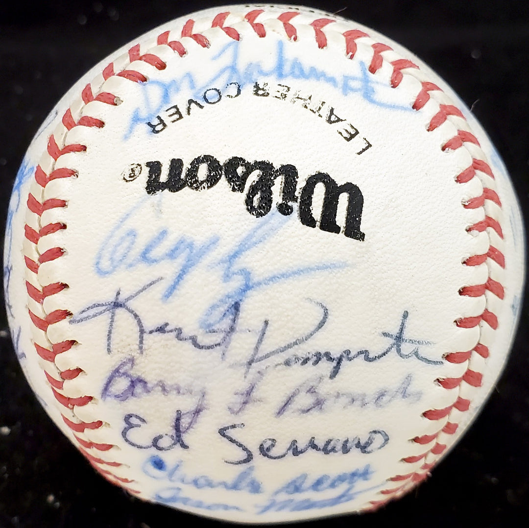 1983 Arizona State Signed Wilson Baseball 26 Sigs Barry Bonds Pre-Rookie Beckett