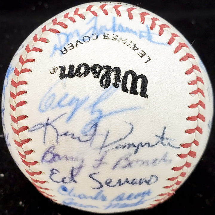 1983 Arizona State Signed Wilson Baseball 26 Sigs Barry Bonds Pre-Rookie Beckett