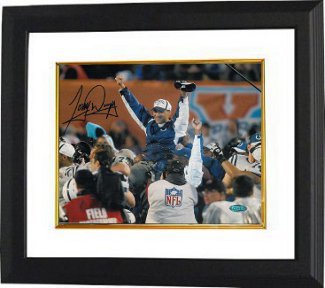 Tony Dungy signed Colts 8x10 Photo SB XLI Carryoff Custom Framed- Steiner Holo