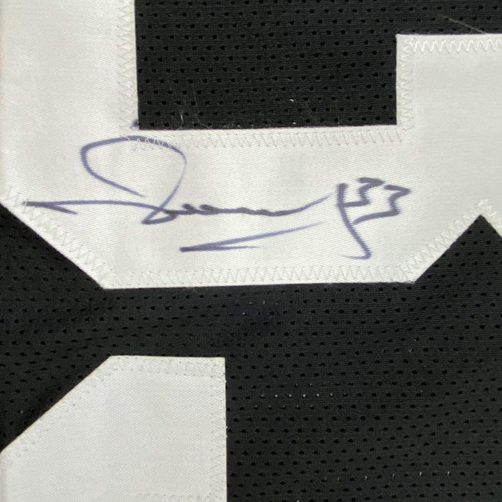 Autographed/Signed MERRIL HOGE Pittsburgh Black Jersey JSA COA Auto
