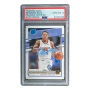 Desmond Bane Signed In Blue 2020 Donruss Rookies #240 Rookie Card PSA/DNA Gem