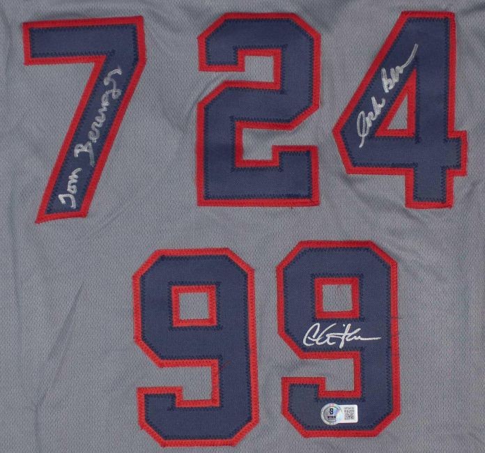 Sheen Bernsen Berenger Signed Gray Major League Baseball Jersey BAS