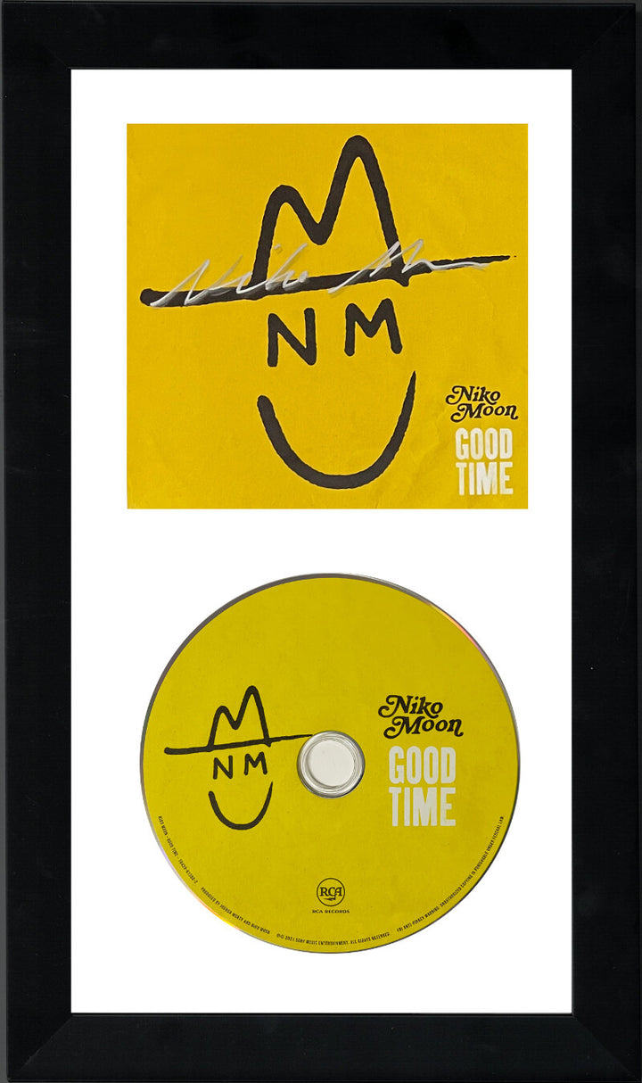 Niko Moon signed 2020 GOOD TIME Album Cover Booklet w/ CD 6.5x12 Custom Framing
