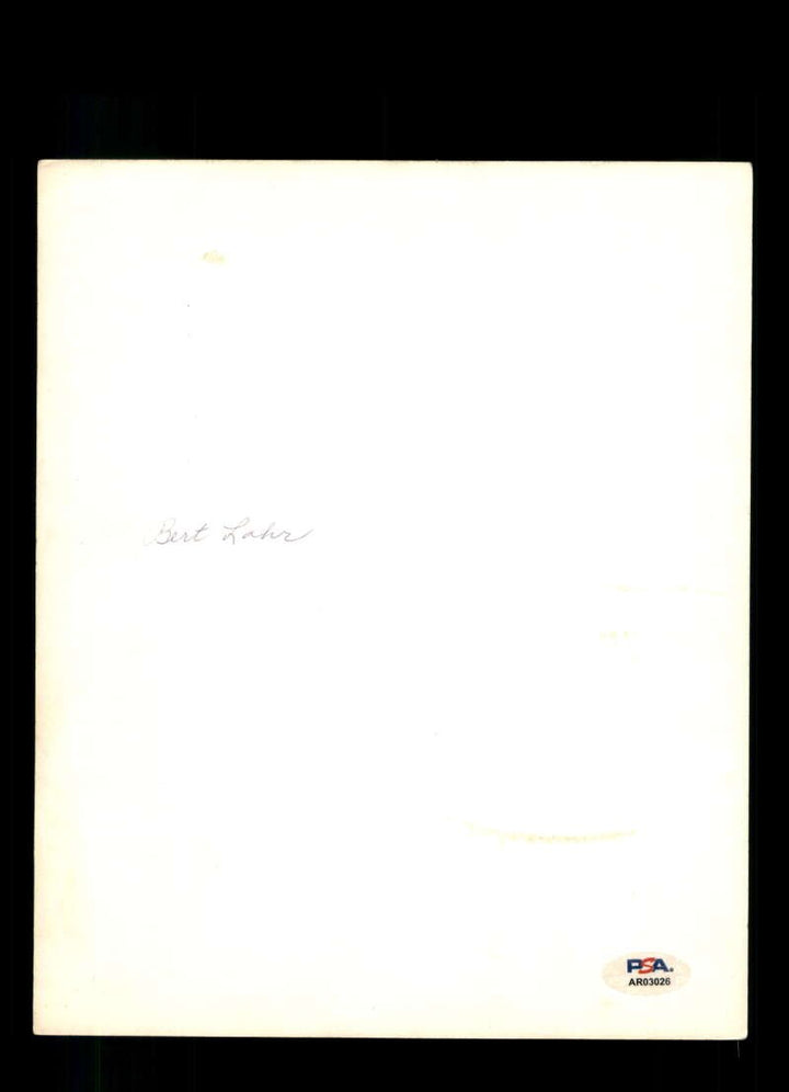 Bert Lahr PSA DNA Coa Signed 8x10 Photo Lion Wizard Of Oz Autograph