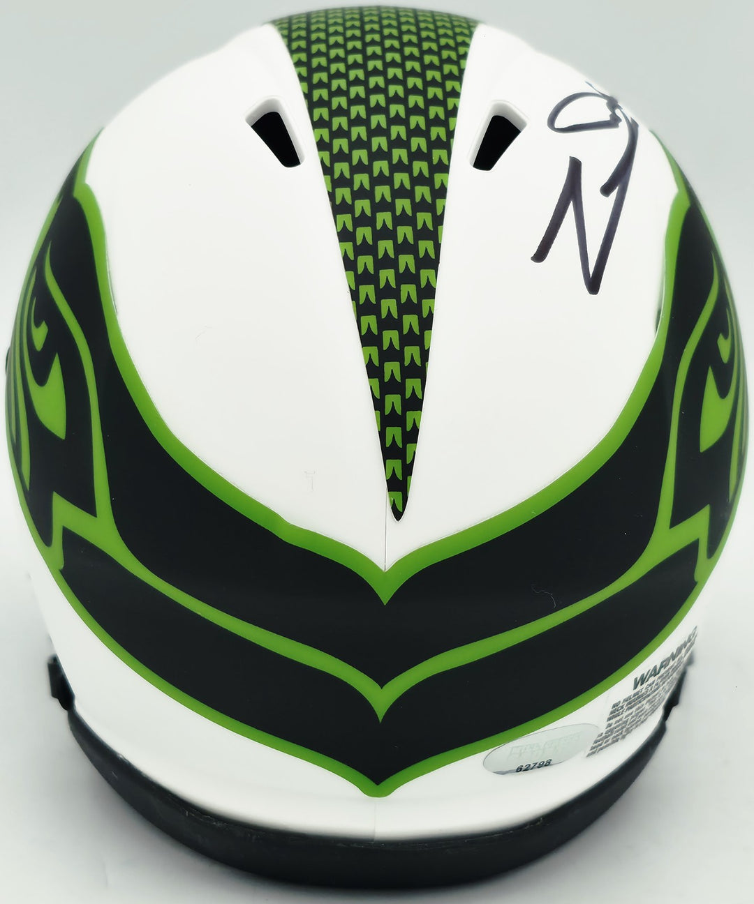 Zach Charbonnet Signed Seahawks Lunar Eclipse White Speed Mini Helmet MCS Holo
