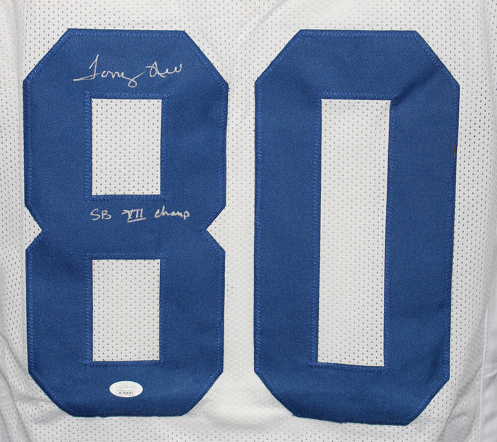 Tony Hill Autographed/Signed Pro Style White XL Jersey SB Champs JSA 33977