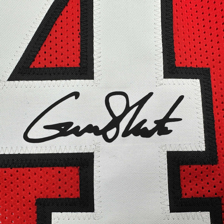 Facsimile Autographed Gunner Stockton Georgia Red Reprint Jersey Size Men's XL