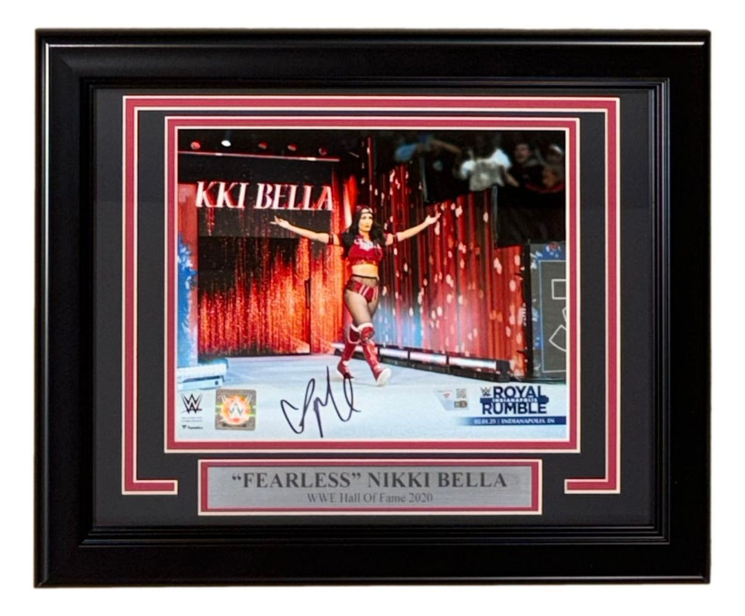 Nikki Bella Signed Framed 8x10 WWE Royal Rumble Return Photo Fanatics