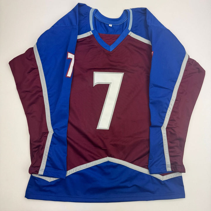 Autographed/Signed Devon Toews Colorado Maroon Jersey Beckett BAS COA