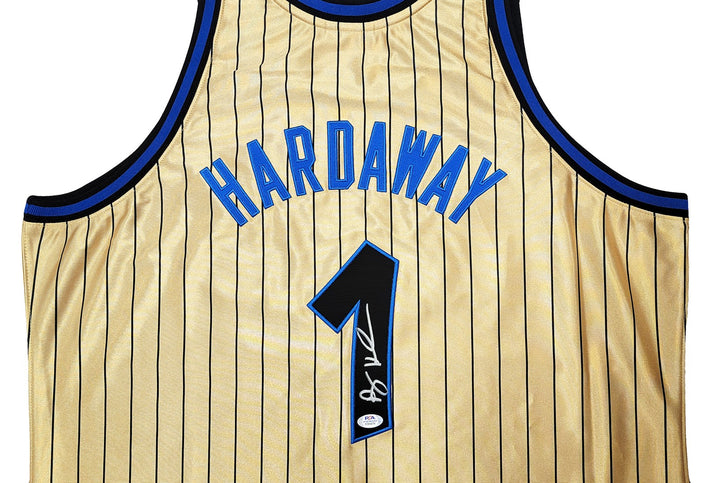 Magic Penny Hardaway Auto Gold M & N 93 75th Anniversary HWC Swingman Jersey PSA