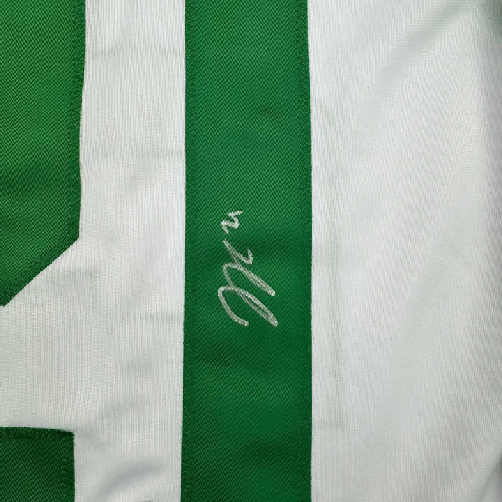 Autographed/Signed Jason Robertson Dallas White Hockey Jersey JSA COA