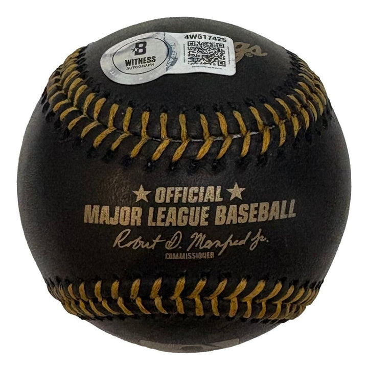 Michael Busch Chicago Cubs Signed Official MLB Black Leather Baseball BAS