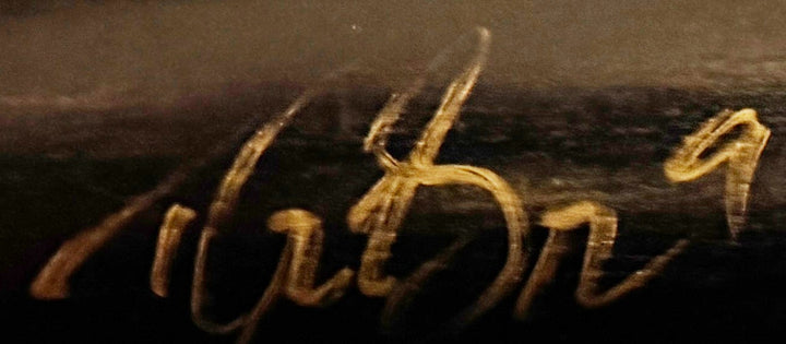 Drew Brees signed Bring The Wood Who Dat Saints Eng Hand Painted Bat- BREES HOLO