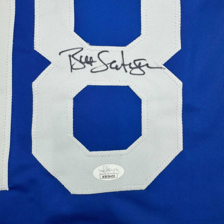 Autographed/Signed Bret Saberhagen Kansas City Dark Blue Jersey JSA COA