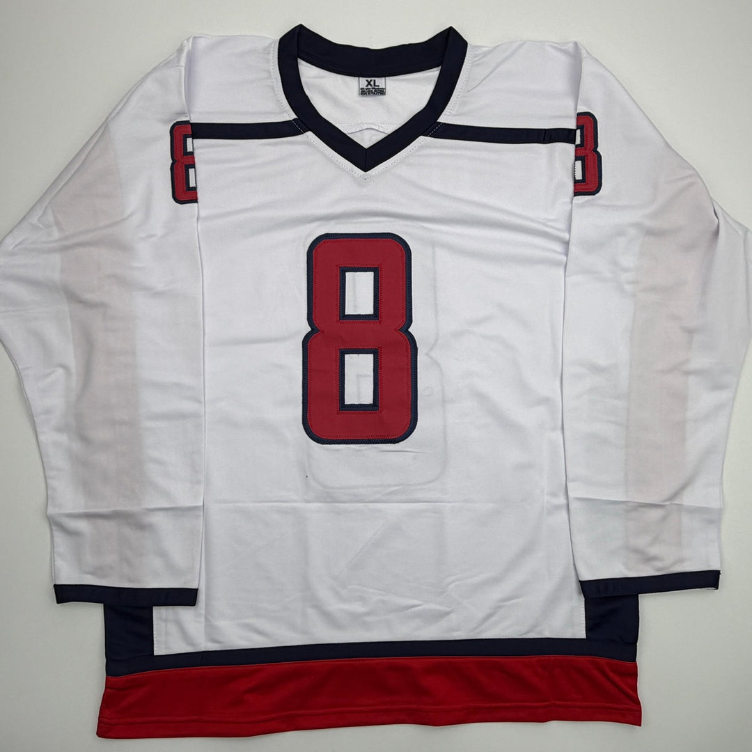 Autographed/Signed Alexander Alex Ovechkin Washington White Jersey Beckett COA