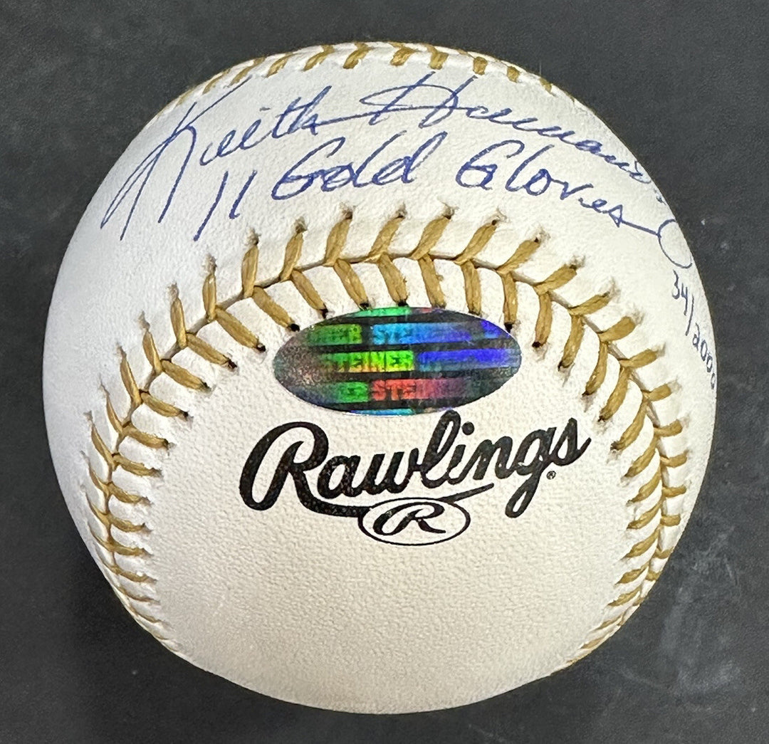 Keith Hernandez Signed Mlb Gold Glove Baseball 11 Gold Gloves Auto Mets Steiner