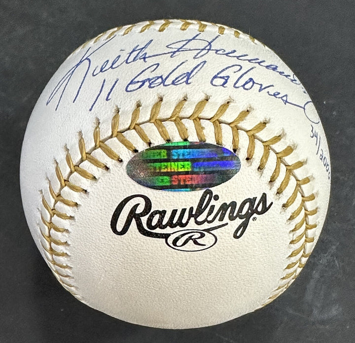 Keith Hernandez Signed Mlb Gold Glove Baseball 11 Gold Gloves Auto Mets Steiner