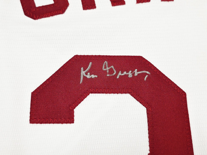 Reds Ken Griffey Sr. Auto White Nike Cooperstown Collection Jersey Sz XL Beckett