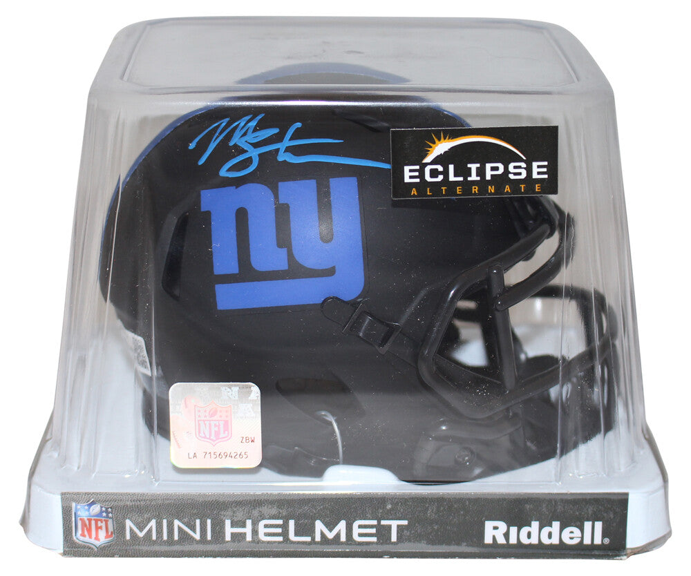 Michael Strahan Autographed New York Giants Eclipse Mini Helmet Beckett 35990