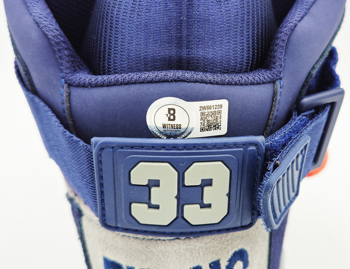 Patrick Ewing Auto Navy Athletics 33 HI OG Shoe Georgetown Hoyas Size 13 BAS