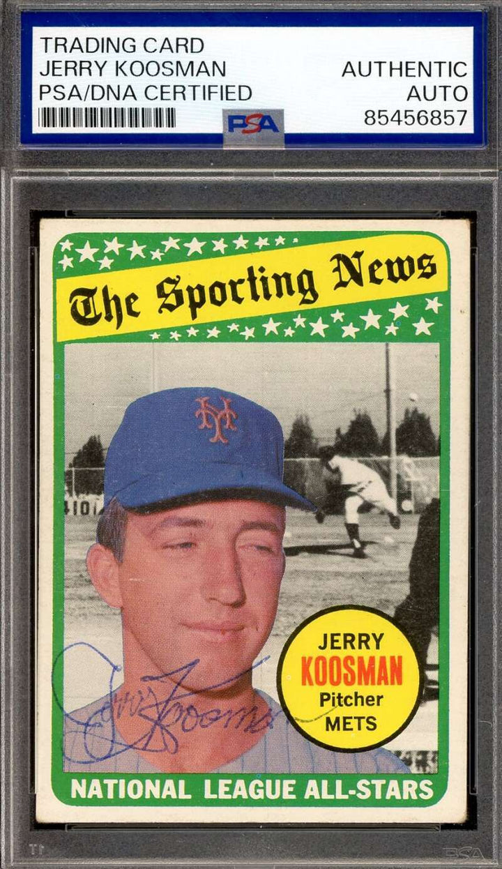 Jerry Koosman PSA DNA Vintage Signed 1969 Topps All Star Autograph